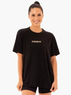 Define Long Line T-Shirt - Black