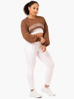 Emerge Super Crop Sweater - Chocolate -Ryderwear emerge super crop sweater chocolate clothing ryderwear 176327 1080x