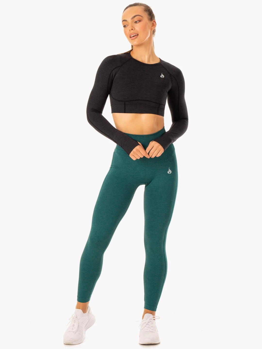 Enhance Seamless Long Sleeve Top - Black 6 Enhance Seamless Long Sleeve Top - Black - Image 6