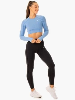 Enhance Seamless Long Sleeve Top - Blue -Ryderwear enhance seamless long sleeve top blue clothing ryderwear 274491 1080x