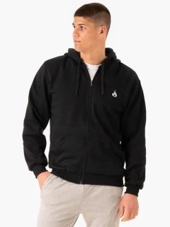 Essential Zip Up Jacket - Black