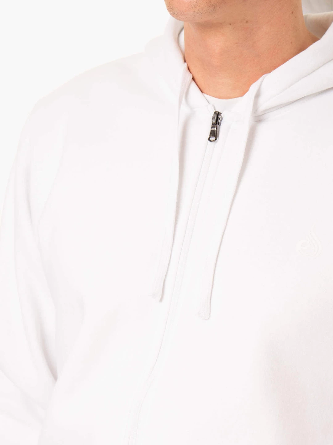 Essential Zip Up Jacket - White 3 Essential Zip Up Jacket - White - Image 3