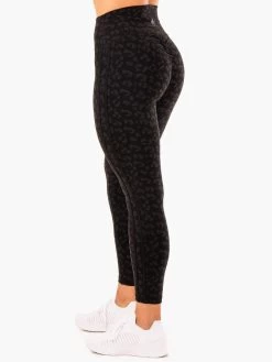 Evolution High Waisted Scrunch Leggings - Black Leopard -Ryderwear evolution high waisted scrunch leggings black leopard clothing ryderwear 953898 1080x