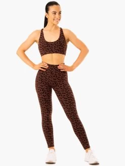Evolution High Waisted Scrunch Leggings - Chocolate Leopard -Ryderwear evolution high waisted scrunch leggings chocolate leopard clothing ryderwear 847739 1080x