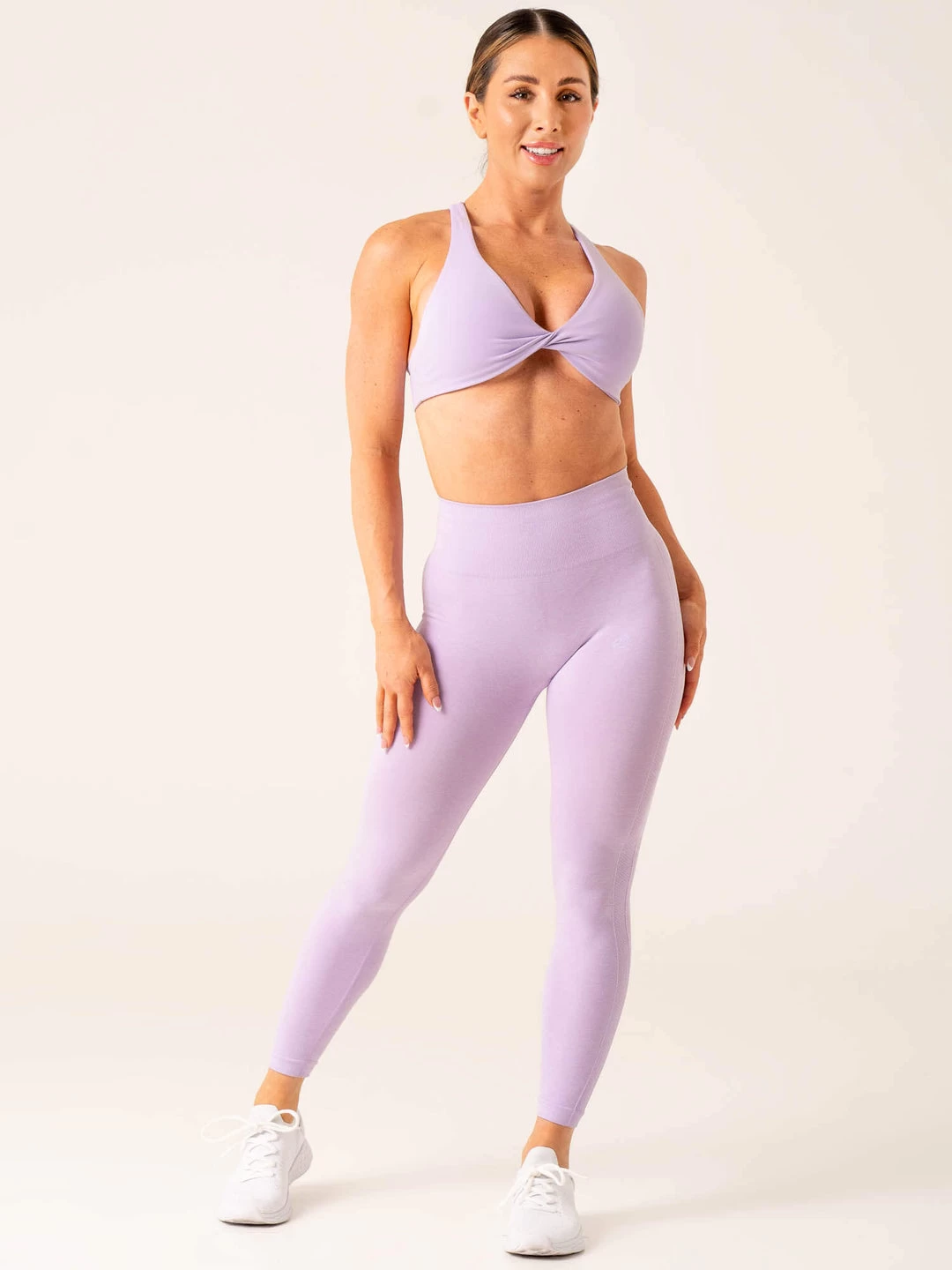 Evolve Seamless Leggings - Lavender Marl 6 Evolve Seamless Leggings - Lavender Marl - Image 6
