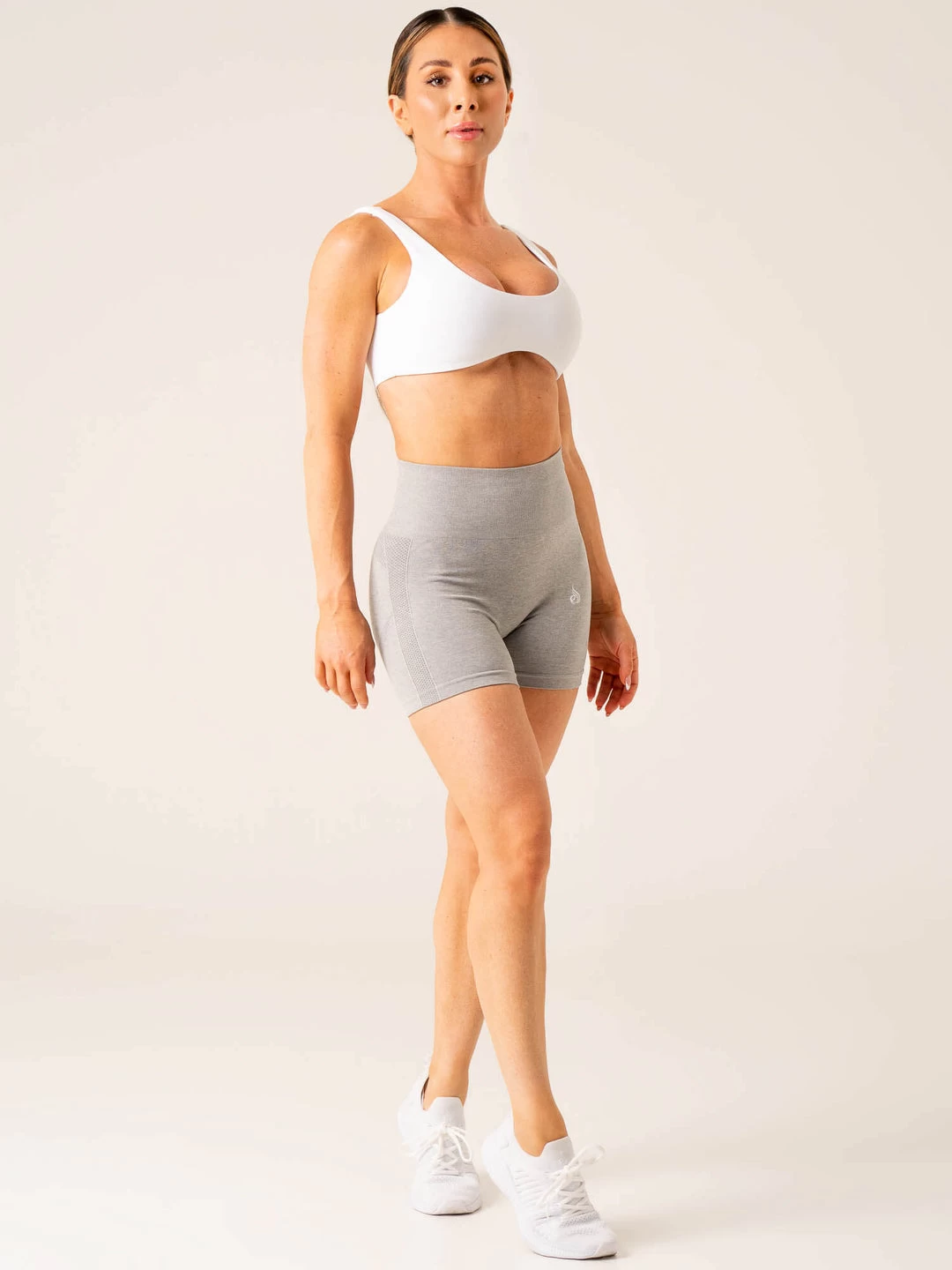 Evolve Seamless Shorts - Light Grey Marl 5 Evolve Seamless Shorts - Light Grey Marl - Image 5