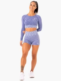 Evolve Seamless Long Sleeve Top - Blue -Ryderwear evolve seamless long sleeve top blue clothing ryderwear 872515 1080x
