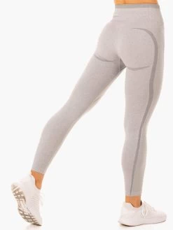 Excel Seamless High Waisted Leggings - Grey Marl