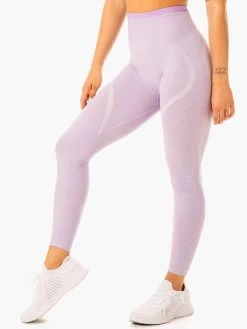 Excel Seamless High Waisted Leggings - Lavender Marl -Ryderwear excel seamless high waisted leggings lavender marl clothing ryderwear 232310 1080x