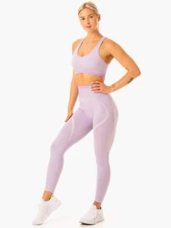 Excel Seamless High Waisted Leggings - Lavender Marl -Ryderwear excel seamless high waisted leggings lavender marl clothing ryderwear 353173 1080x