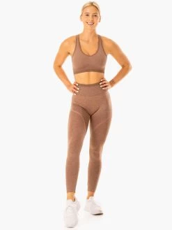 Excel Seamless High Waisted Leggings - Mocha Marl -Ryderwear excel seamless high waisted leggings mocha marl clothing ryderwear 150261 1080x