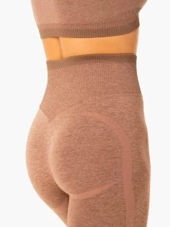 Excel Seamless High Waisted Leggings - Mocha Marl -Ryderwear excel seamless high waisted leggings mocha marl clothing ryderwear 375979 1080x