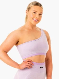 Excel Seamless One Shoulder Sports Bra - Lavender Marl -Ryderwear excel seamless one shoulder sports bra lavender marl clothing ryderwear 295497 1080x