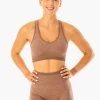 Excel Seamless Sports Bra - Mocha Marl