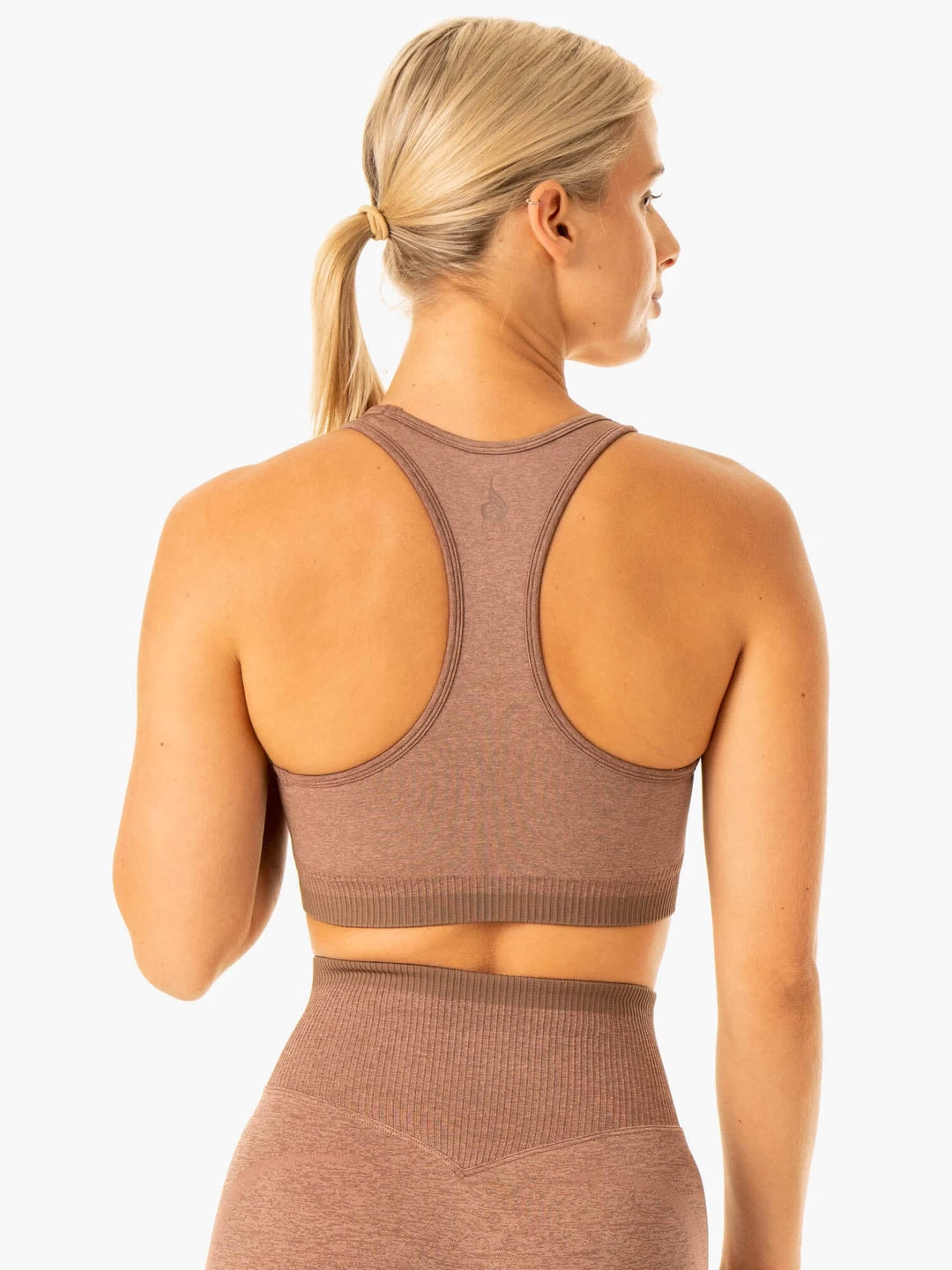 Excel Seamless Sports Bra - Mocha Marl 2 Excel Seamless Sports Bra - Mocha Marl - Image 2
