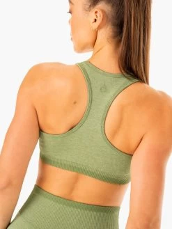 Excel Seamless Sports Bra - Moss Green Marl -Ryderwear excel seamless sports bra moss green marl clothing ryderwear 230359 1080x
