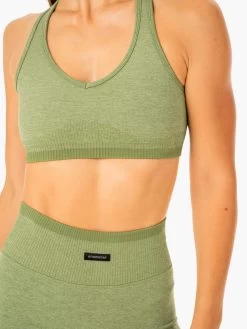Excel Seamless Sports Bra - Moss Green Marl -Ryderwear excel seamless sports bra moss green marl clothing ryderwear 699683 1080x