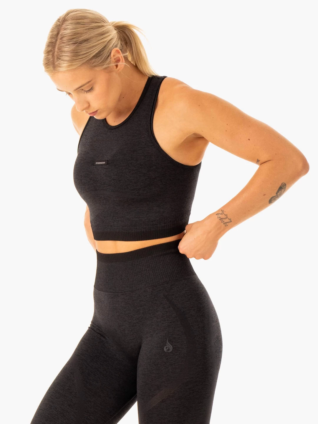 Excel Seamless Tank - Black Marl 3 Excel Seamless Tank - Black Marl - Image 3