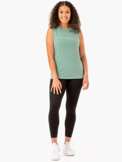 Foundation Muscle Tank - Sage -Ryderwear foundation muscle tank sage clothing ryderwear 427879 1080x