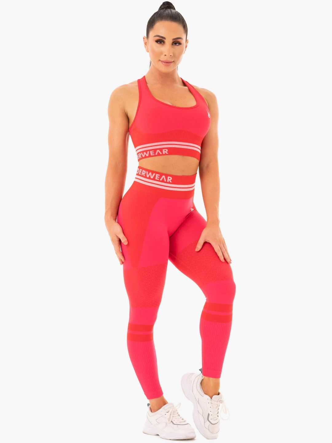 Freestyle Seamless High Waisted Leggings - Red 7 Freestyle Seamless High Waisted Leggings - Red - Image 7