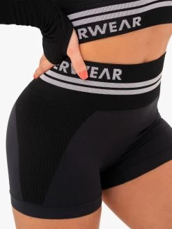 Freestyle Seamless High Waisted Shorts - Black -Ryderwear freestyle seamless high waisted shorts black clothing ryderwear 558169 1080x