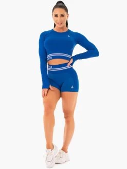 Freestyle Seamless Long Sleeve Crop - Blue -Ryderwear freestyle seamless long sleeve crop blue clothing ryderwear 701701 1080x