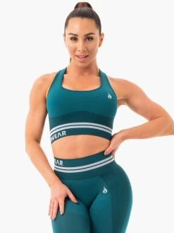 Freestyle Seamless Longline Sports Bra - Emerald Green -Ryderwear freestyle seamless longline sports bra emerald green clothing ryderwear 353278 1080x
