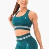 Freestyle Seamless Longline Sports Bra - Emerald Green