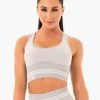 Freestyle Seamless Longline Sports Bra - Grey