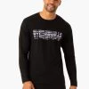 Graphic Long Sleeve T-Shirt - Black