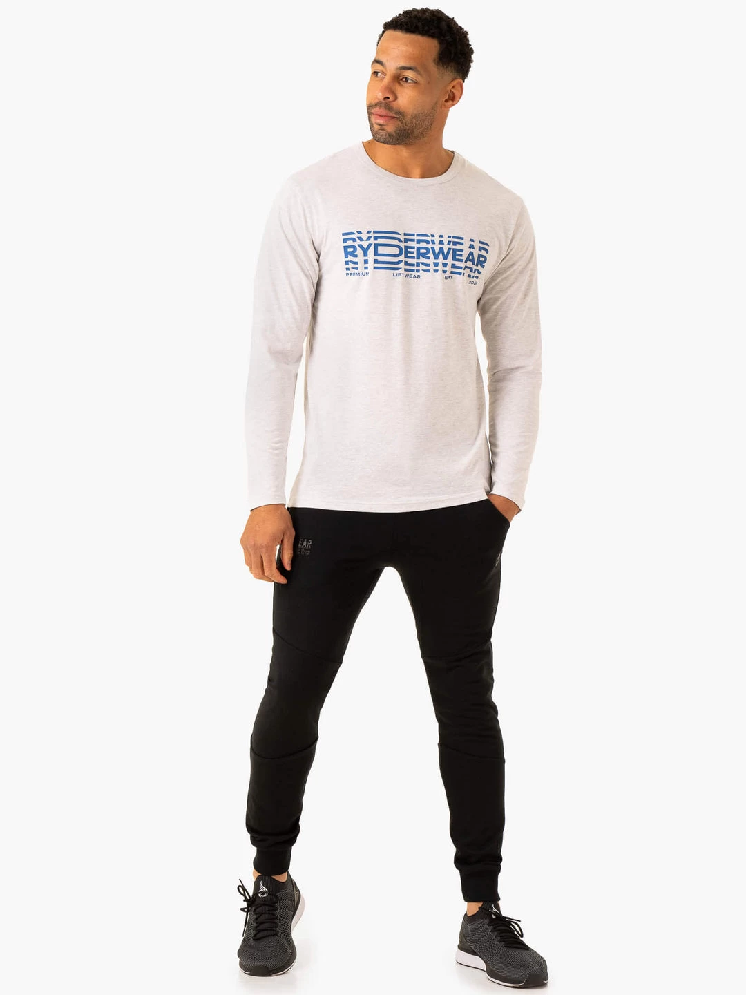 Graphic Long Sleeve T-Shirt - Grey Marl 5 Graphic Long Sleeve T-Shirt - Grey Marl - Image 5