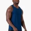 Heighten Mesh Regular Tank - Blue