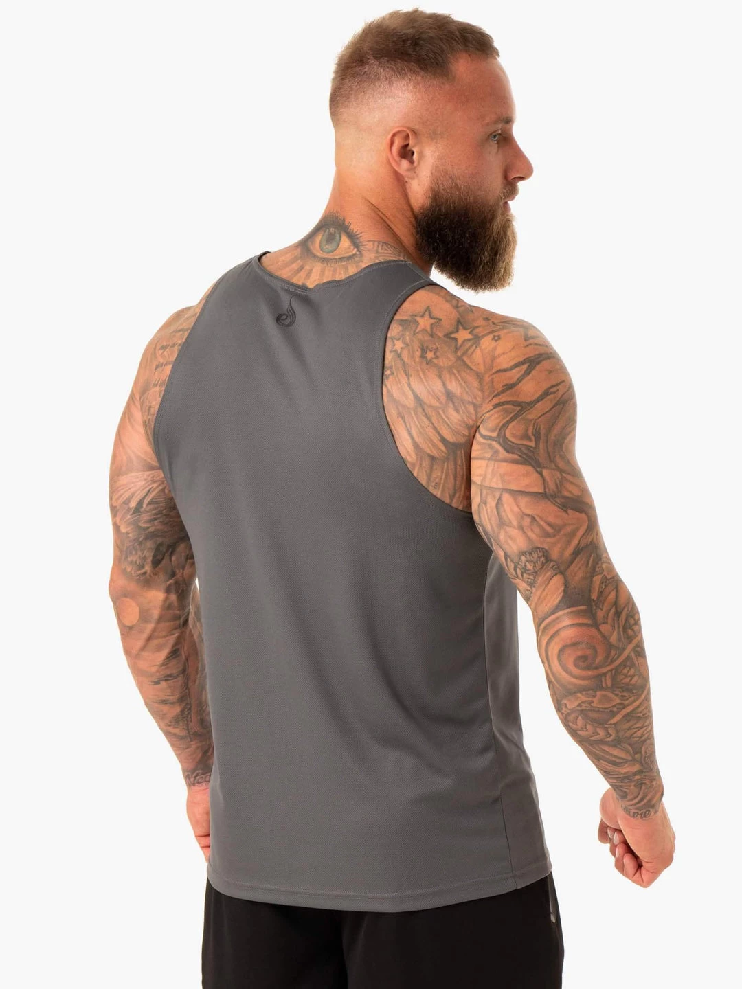 Heighten Mesh Regular Tank - Charcoal 2 Heighten Mesh Regular Tank - Charcoal - Image 2
