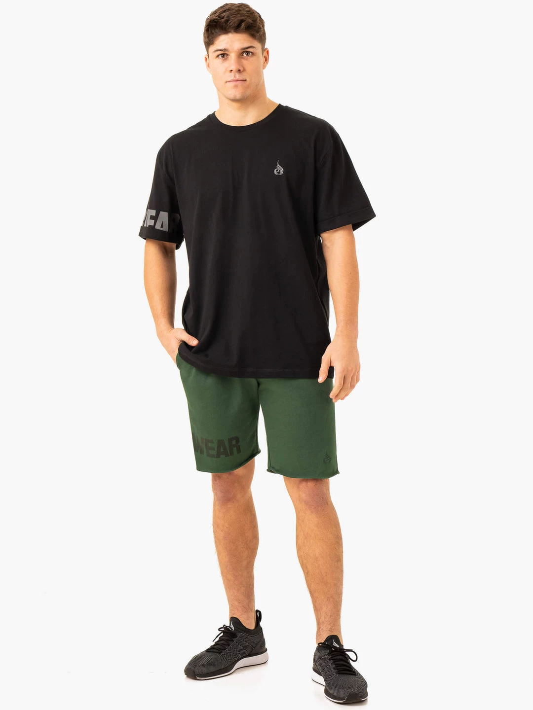 Heritage Fleece Track Shorts - Green 5 Heritage Fleece Track Shorts - Green - Image 5