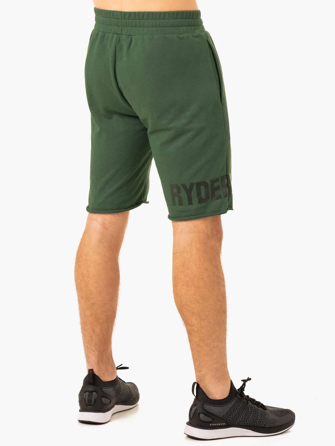 Heritage Fleece Track Shorts - Green 2 Heritage Fleece Track Shorts - Green - Image 2