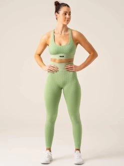 Honeycomb Seamless Sports Bra - Sage -Ryderwear honeycomb seamless sports bra sage clothing ryderwear 455662 1080x