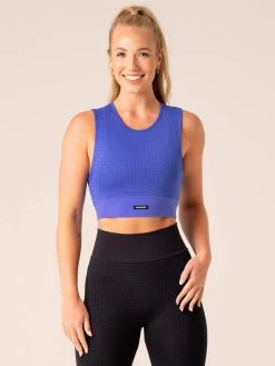 Honeycomb Seamless Tank - Cobalt