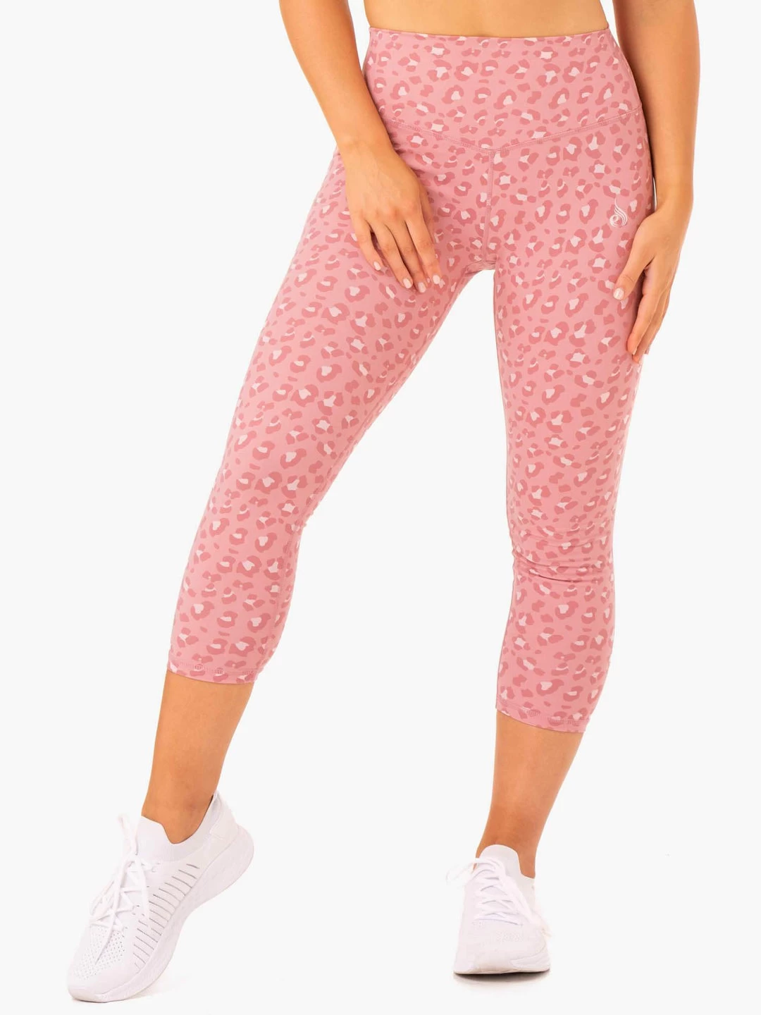 Hybrid 7/8 Leggings - Pink Leopard 4 Hybrid 7/8 Leggings - Pink Leopard - Image 4