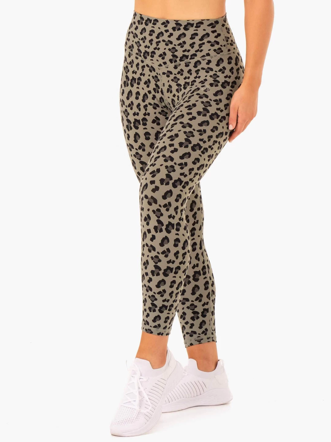 Hybrid Full Length Leggings - Khaki Leopard 3 Hybrid Full Length Leggings - Khaki Leopard - Image 3