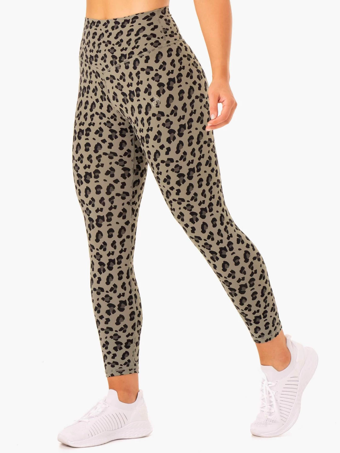 Hybrid Full Length Leggings - Khaki Leopard 4 Hybrid Full Length Leggings - Khaki Leopard - Image 4