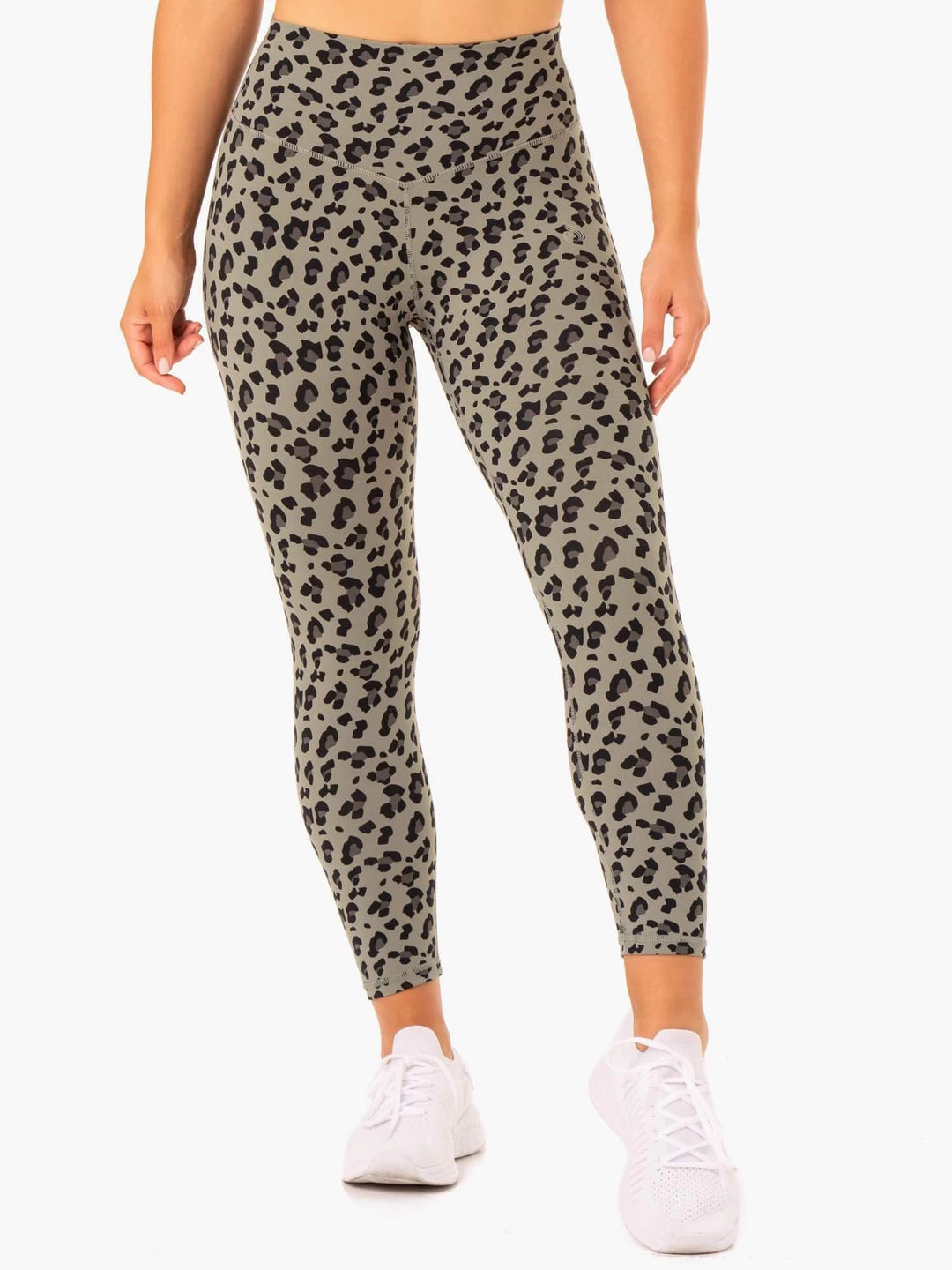 Hybrid Full Length Leggings - Khaki Leopard 1 Hybrid Full Length Leggings - Khaki Leopard