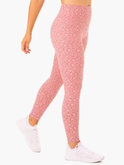 Hybrid Full Length Leggings - Pink Leopard -Ryderwear hybrid full length leggings pink leopard clothing ryderwear 684742 1080x