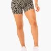 Hybrid Mid Length Shorts - Khaki Leopard