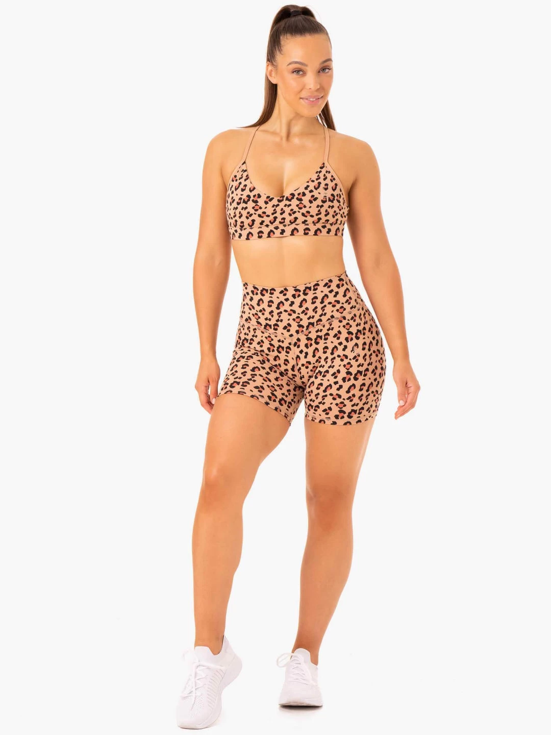 Hybrid Mid Length Shorts - Tan Leopard 5 Hybrid Mid Length Shorts - Tan Leopard - Image 5