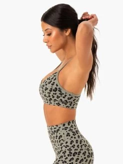 Hybrid Sports Bra - Khaki Leopard -Ryderwear hybrid sports bra khaki leopard clothing ryderwear 398506 1080x