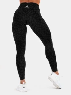 Instinct Scrunch Bum Leggings - Leopard Black -Ryderwear instinct scrunch bum leggings leopard black clothing ryderwear 201876 1080x