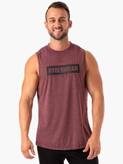 Iron Baller Tank - Burgundy Marl