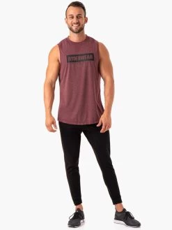 Iron Baller Tank - Burgundy Marl -Ryderwear iron baller tank burgundy marl clothing ryderwear 444278 1080x