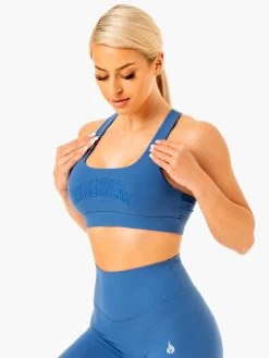 Knockout Racer Back Sports Bra - Blue -Ryderwear knockout racer back sports bra blue clothing ryderwear 927153 1080x