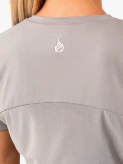 Level Up Cropped T-Shirt - Steel Grey 6 Level Up Cropped T-Shirt - Steel Grey -Ryderwear level up cropped t shirt steel grey clothing ryderwear 233177 1080x